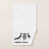 Zwarte Vogels & Reeds Badhanddoek Set Bad Handdoek (Handdoek)