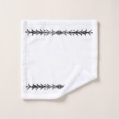 Zwarte Vogels & Reeds Badhanddoek Set Bad Handdoek (Wasdoekje)