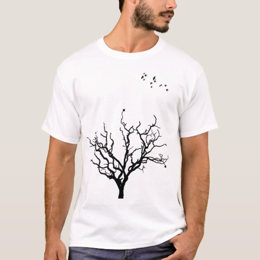 Zwarte vogels t-shirt (Voorkant)