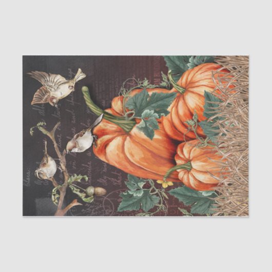 Zwarte vogels tissuepapier (Voorkant)