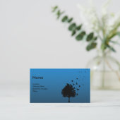 Zwarte vogels visitekaartje (Staand voorkant)