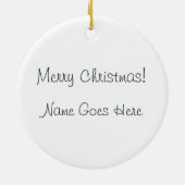 Zwarte vogelsneeuw keramisch ornament (Achterkant)