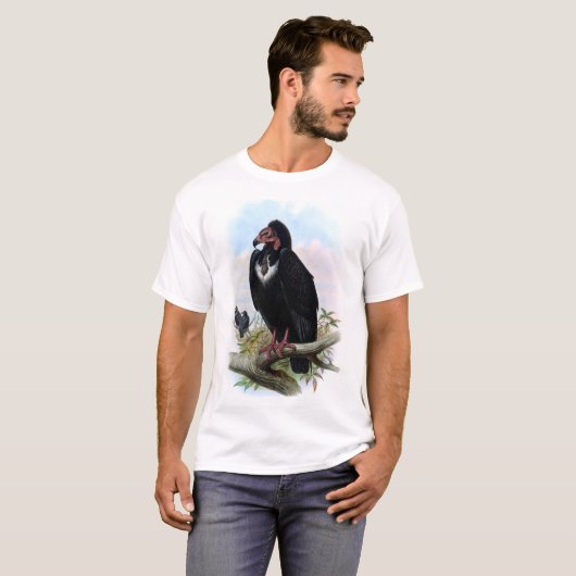 zwarte vogelstand t-shirt (Voorkant volledig)
