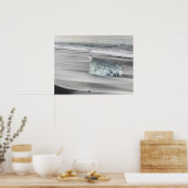 Zwarte Volkanische Beach | Nationaal park Vatnajok Poster (Keuken)