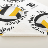 zwarte volleybalrechtbank gelukkig plaats typograf sherpa deken (3/4)