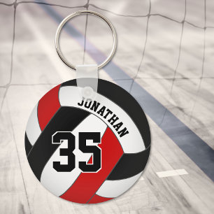 zwarte volleybalspeler , speciaal nummer van jerse sleutelhanger