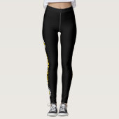 zwarte volleybalvolleyballen volleybal leggings (Voorkant)
