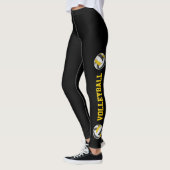 zwarte volleybalvolleyballen volleybal leggings (Links)