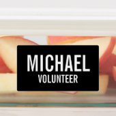 Zwarte Volunteer Badge met Etiketten voor aangepas Labels (Aangebracht)