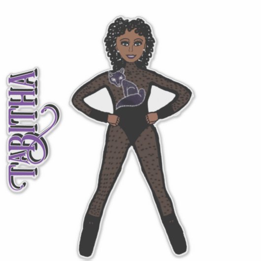 Zwarte vonk Danser #1 sticker (Voorkant)