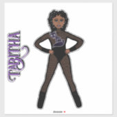 Zwarte vonk Danser #1 sticker (Vel)