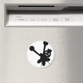 zwarte voodoo doll naalden martelen magneet (Insitu (Vaatwasser))