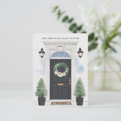 Zwarte voordeur Nieuw adres Verhuizen Briefkaart (Staand voorkant)