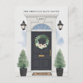 Zwarte voordeur Nieuw adres Verhuizen Briefkaart (Voorkant)