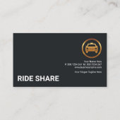 zwarte, voortreffelijke Gold Wave Ride Share-drive Visitekaartje (Achterkant)