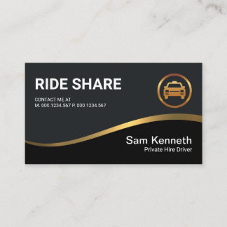 zwarte, voortreffelijke Gold Wave Ride Share-drive Visitekaartje