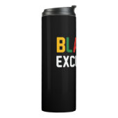 Zwarte voortreffelijke zwart werkblad thermosbeker (Gedraaid links)