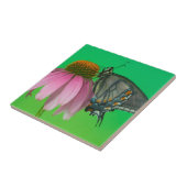 Zwarte vorm van de oostelijke tijgermoerstaart tegeltje (Zijkant)