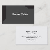 Zwarte vormen Donkergrijs Visitekaartje (Voorkant / Achterkant)