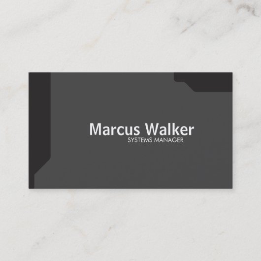 Zwarte vormen Donkergrijs Visitekaartje (Voorkant)