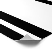 Zwarte vormen op witte MCM Abstracte kunst Poster (Hoek)