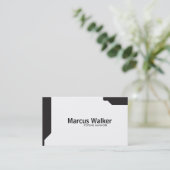 Zwarte vormen visitekaartje (Staand voorkant)