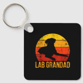Zwarte Vos Rode Chocolade Lab Grootvader Labrador Sleutelhanger (Voorkant)
