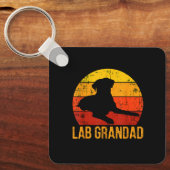 Zwarte Vos Rode Chocolade Lab Grootvader Labrador Sleutelhanger (Voorkant)