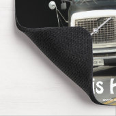 ZWARTE VRACHTWAGEN VRACHTWAGENCHAUFFEURS Mousepad Muismat (Hoek)