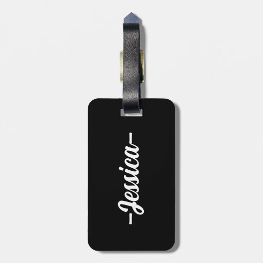  zwarte vrede liefde sereniteit bagagelabel (Achterkant verticaal)