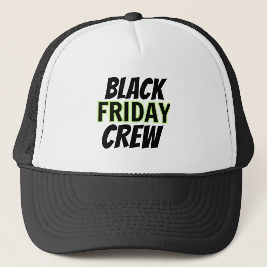 Zwarte Vrijdag Crew Trucker Pet (Voorkant)
