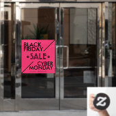 Zwarte Vrijdag Cyber Maandag Verkoop Raamsticker (Kantoordeur)