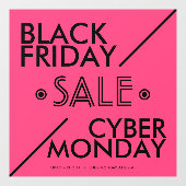 Zwarte Vrijdag Cyber Maandag Verkoop Raamsticker (Vel)
