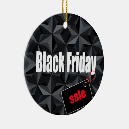 Zwarte Vrijdag Keramisch Ornament (Rechts)