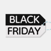 Zwarte Vrijdag - Modern, Minimaal Zwart-wit Cadeaulabel (Voorkant (Horizontaal))