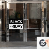 Zwarte Vrijdag - Modern, Minimaal Zwart-wit Raamsticker (Kantoordeur)