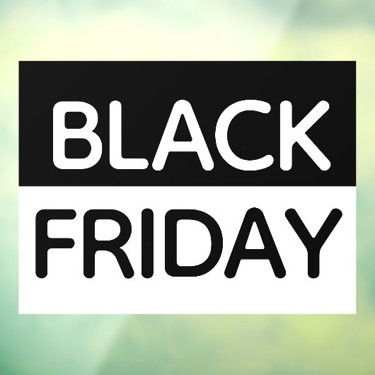 Zwarte Vrijdag - Modern, Minimaal Zwart-wit Raamsticker (Vel 3)