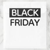 Zwarte Vrijdag - Modern, Minimaal Zwart-wit Rechthoekige Sticker (Tas)