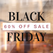 Zwarte Vrijdag Modern Typografie Professional Raamsticker (Vel 2)