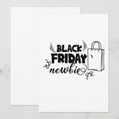 Zwarte Vrijdag Newbie Shopping Funny Shopper Save The Date (Voorkant / Achterkant)