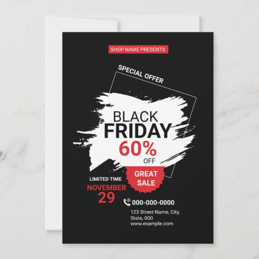 Zwarte Vrijdag Promotie Flyer Sjabloon (Voorkant)