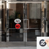 Zwarte Vrijdag Raamsticker (Kantoordeur)