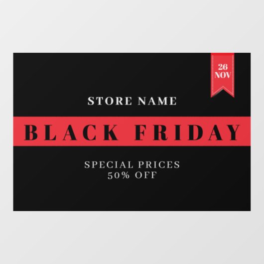 Zwarte Vrijdag Raamsticker (Vel)