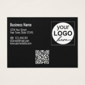 Zwarte Vrijdag - Roze RvQR-codenekaart met zwarte Visitekaartje (Achterkant)