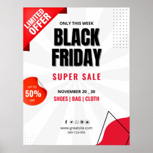 Zwarte Vrijdag Sale Flyer, Zakelijke Sale Poster