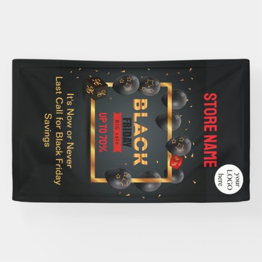 Zwarte Vrijdag  Spandoek (Horizontaal)