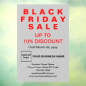 Zwarte Vrijdag Uitverkoop Grijze Ruitstickers Raamsticker (Vel 3)