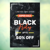 Zwarte vrijdag-uitverkoop in bedrijfs winkelruit raamsticker (Vel 3)