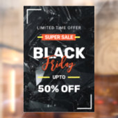 Zwarte vrijdag-uitverkoop in bedrijfs winkelruit raamsticker (Vel 2)