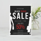 Zwarte Vrijdag Uitverkoop Korting Poster Kaart (Staand voorkant)